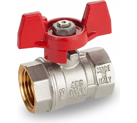 Шаровой кран RuB, 3/8" DN10 PN30, ВР-ВР, серия VENEZIA (S.50), бабочка S50C16