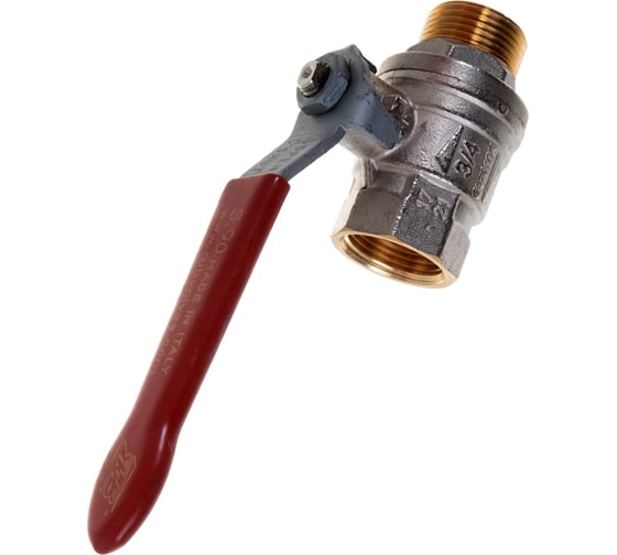 Шаровой кран RuB, 3/4" DN20 PN40, ВР-НР, серия MILANO (S.90), ручка S90E20