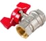 Шаровой кран RuB, 3/8" DN10 PN40, ВР-ВР, серия MILANO (S.90), бабочка S90C16 3