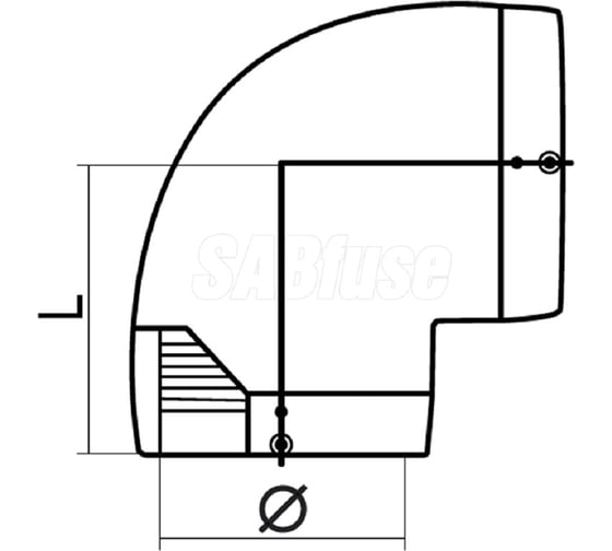 Электросварной отвод 90 SABfuse PN16 PE100 D32 8025032000