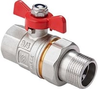 Шаровой кран с полусгоном MVI американка, 3/4" вн-нар, бабочка BV.520.05-6