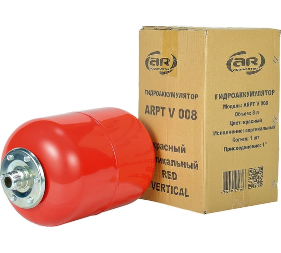 Гидроаккумулятор стальной, красный AquamotoR ARPT V 008 AR201010