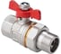 Шаровой кран с полусгоном MVI американка, 1" вн-нар, бабочка BV.520.06-4 1