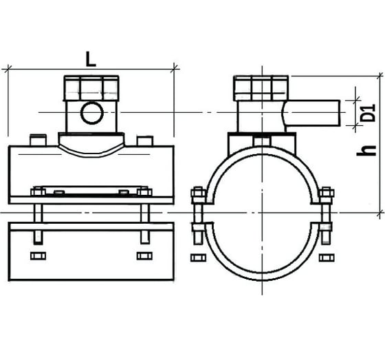 Электросварная седёлка с фрезой SABfuse PN16 D63X63 8075063063