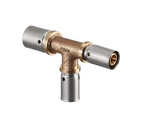 Прессовый тройник Oventrop 32, 20, 26, бронза RX 1513361 1