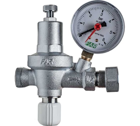 Автоматический редуктор с манометром FAR 1/2", 0-6 бар FA 2110 12