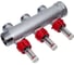 Запорный коллектор с расходомероми FAR 1" 3 отвода 3/4" EUROKONUS FK 3980 13403 2