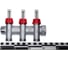 Запорный коллектор с расходомероми FAR 1" 3 отвода 3/4" EUROKONUS FK 3980 13403 4