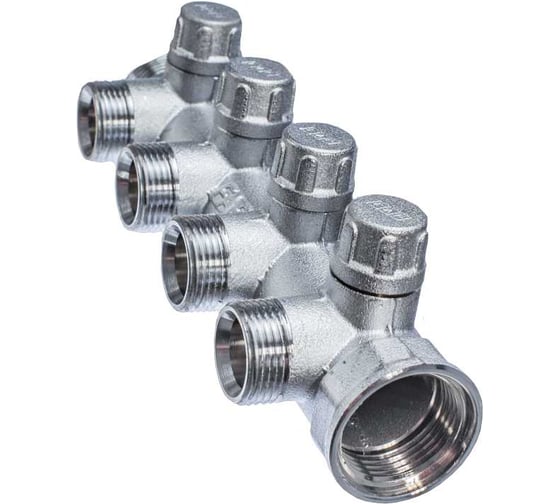 Запорный коллектор с 4 отводами FAR 1" 3/4" НР FK 3873 134