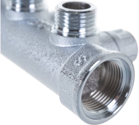 Запорный коллектор FAR 3/4" с 3 отв. 1/2" НР, плоск.присоед. FK 3870 3412TP