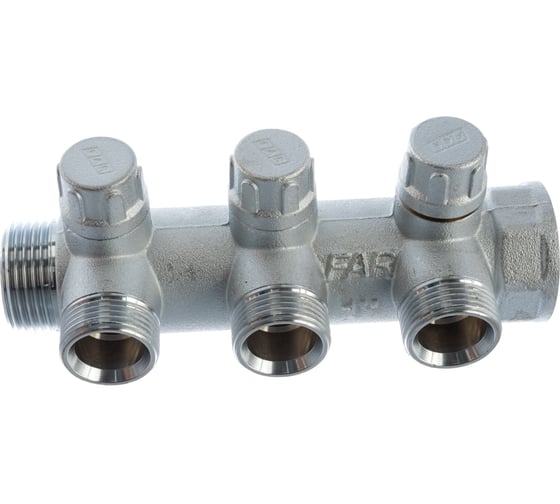Запорный коллектор с 3 отводами FAR 1" 3/4" НР FK 3870 134