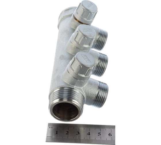 Запорный коллектор с 3 отводами FAR 1" 3/4" НР FK 3870 134
