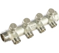 Запорный коллектор с 4 отводами FAR 1" ВР-НР М24х19 FK 3906 C1