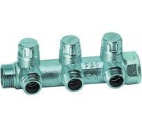 Запорный коллектор с 3 отводами FAR 3/4" ВР-НР М24х19 FK 3900 C34