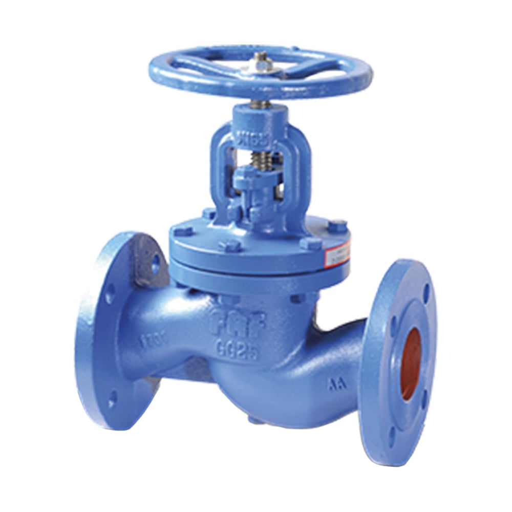 Проходной запорный клапан FAF 2100 ду25 ру16 чугунный фланцевый D090 ...