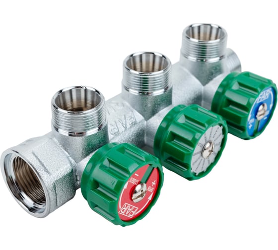 Регулируемый коллектор с 3 отверстиями FAR 3/4" М24х19 FK 3850 C34