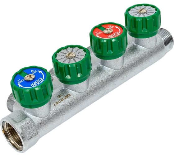 Регулируемый коллектор с 4 отводами FAR 3/4" М24х19 FK 3856 C34