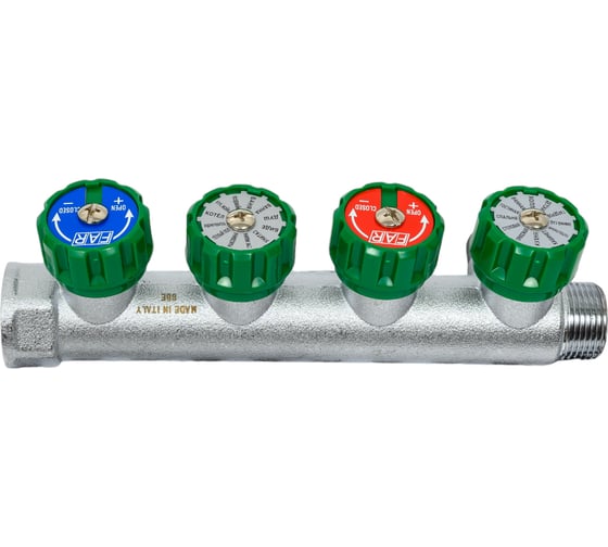 Регулируемый коллектор с 4 отводами FAR 3/4" М24х19 FK 3856 C34