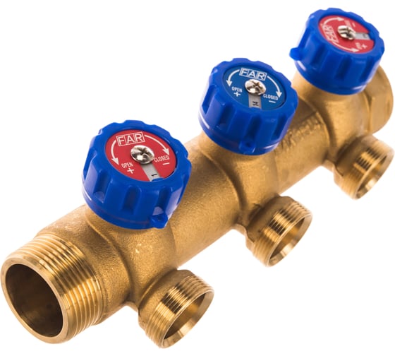 Регулирующий коллектор c 3-мя отводами FAR 1 1/4" М33х1.5 FK 3827 C11403