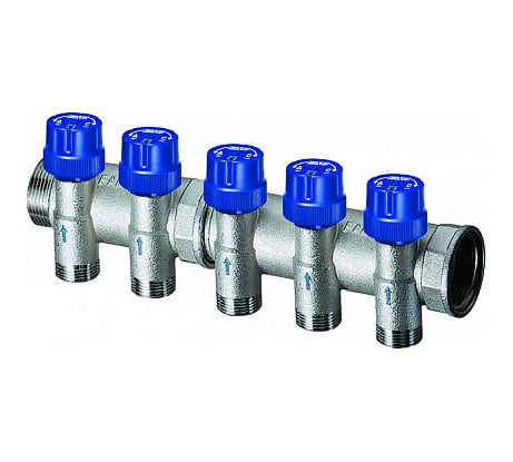 Терморегулирующий коллектор с 4 отводами FAR 1" М24х19 FK 3913 C104