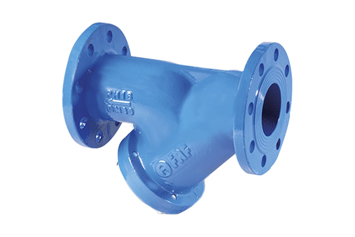 Сетчатый фильтр FAF 2500 ду65 ру16 чугунный фланцевый D260-00091 ...