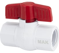 Кран шаровой мак с резьбой из абс-пластика Санакс 1/2 вн/вн 470