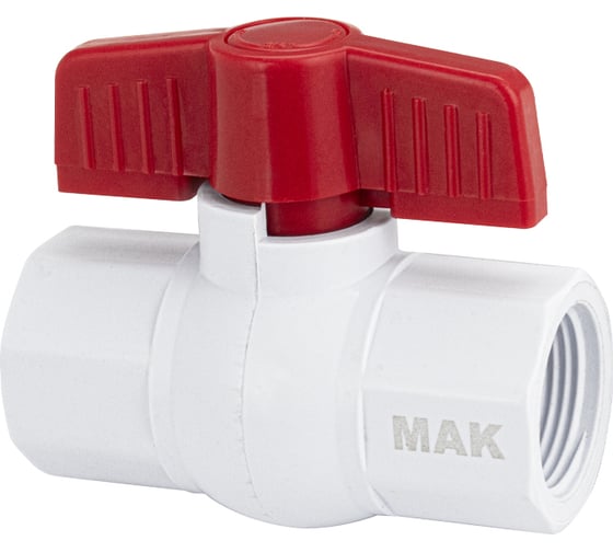 Кран шаровой мак с резьбой из абс-пластика Санакс 1/2 вн/вн 470