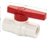 Кран шаровый Санакс 1/2" г/г, резьбовой, ручка-рычаг, серия МАК, из ПВХ (PVC-U) пластика, цвет БЕЛЫЙ. 470 2