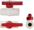 Кран шаровый Санакс 1/2" г/г, резьбовой, ручка-рычаг, серия МАК, из ПВХ (PVC-U) пластика, цвет БЕЛЫЙ. 470 3