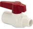 Кран шаровый Санакс 1/2" г/ш, резьбовой, ручка-рычаг, серия МАК, из ПВХ (PVC-U) пластика, цвет БЕЛЫЙ. 471 1