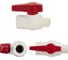 Кран шаровый Санакс 1/2" г/ш, резьбовой, ручка-рычаг, серия МАК, из ПВХ (PVC-U) пластика, цвет БЕЛЫЙ. 471 3