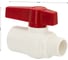 Кран шаровый Санакс 3/4" г/ш, резьбовой, ручка-рычаг, серия МАК, из ПВХ (PVC-U) пластика, цвет БЕЛЫЙ. 473 2