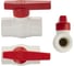 Кран шаровый Санакс 3/4" г/г, резьбовой, ручка-рычаг, серия МАК, из ПВХ (PVC-U) пластика, цвет БЕЛЫЙ. 472 3