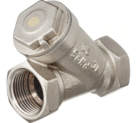 Сетчатый фильтр БАЗ никелированный Ду20 А10 угловой газ БАЗ.Ф.А10.20.Н