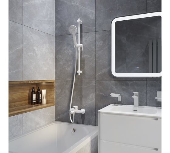 Шланг для душа IDDIS белый матовый, силиконовый, 1,2м, optima home OPH20WLi19