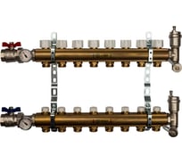 Распределительный коллектор из латуни без расходомеров 8 вых. STOUT SMB 0468 000008