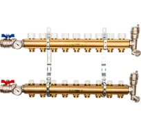 Распределительный коллектор из латуни без расходомеров 9 вых. STOUT SMB 0468 000009