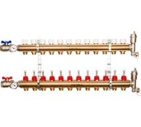 Распределительный коллектор из латуни с расходомерами 12 вых. STOUT SMB 0473 000012