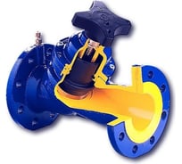 Балансировочный клапан Zetkama ду50 ру16, корпус-чугун gjl-250 (gg25), ф/ф тмакс=120 ос kvs=32,15м3/ч с изм/нип RG0090MFOFUOGF