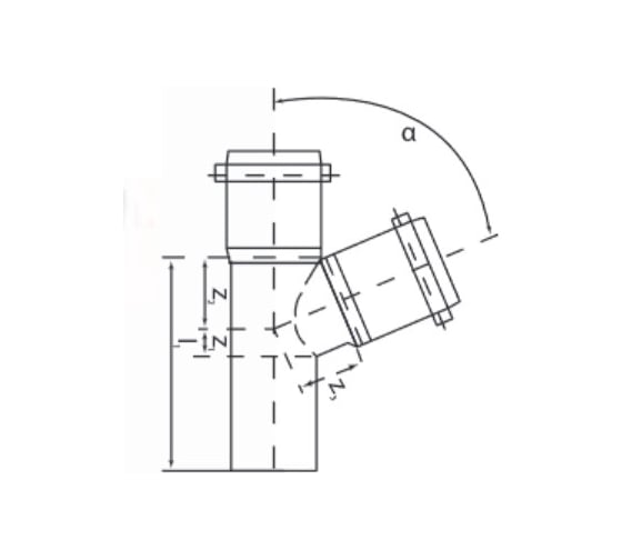 Тройник PRO AQUA COMFORT PP 50x40x45 215445