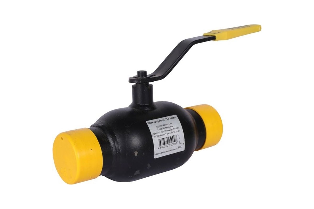 Шаровой стальной кран БРОЕН кшт 11с10фт для теплоснабжения с/с dn 40 pn ...