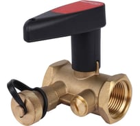 Запорный ручной клапан БРОЕН basic с дренажем резьбовой dn 25 pn 25 kvs=7,4 м3/ч RG008SH515IAT8