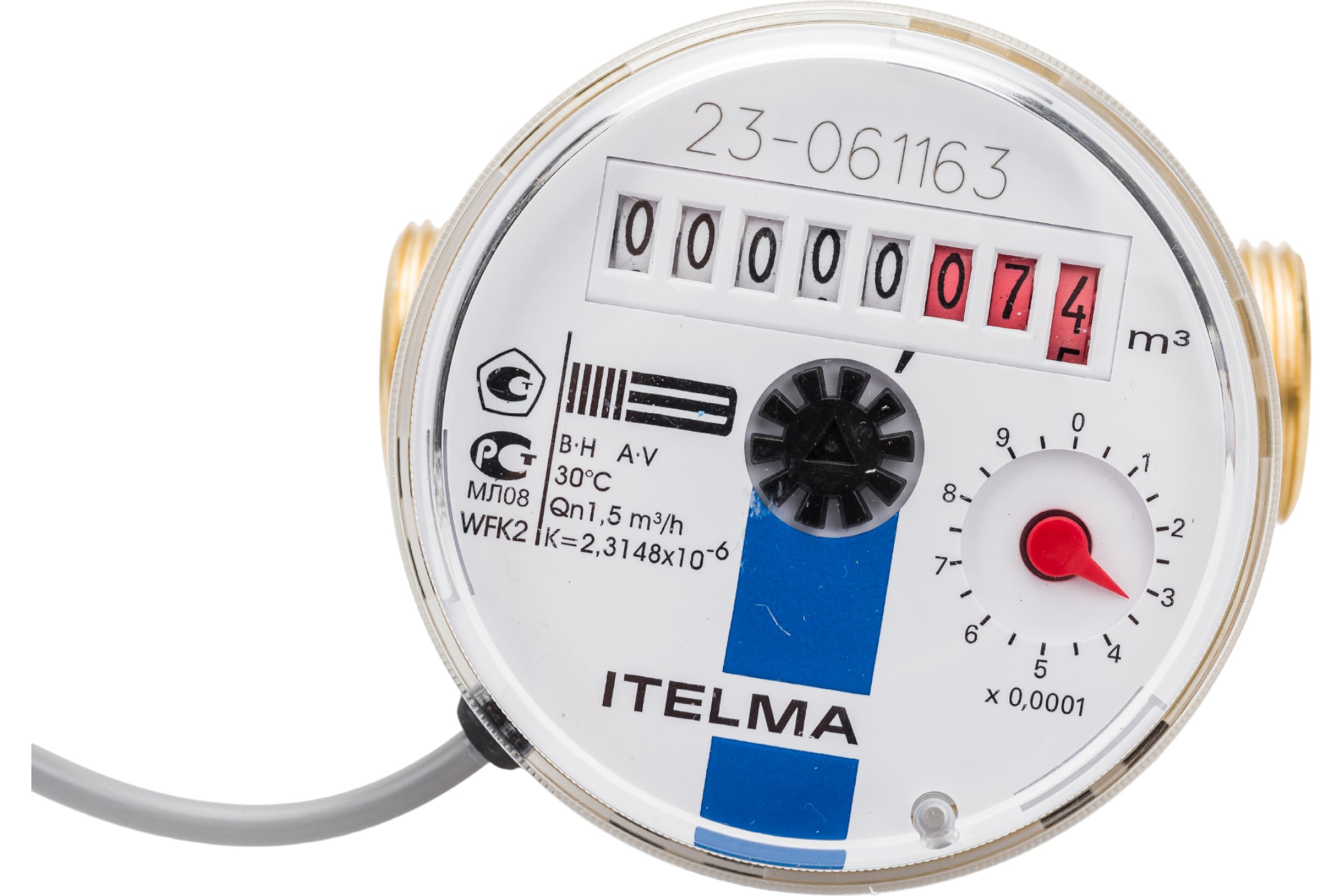 СчетчикхолоднойводыITELMAИТЭЛМА(Ду=15мм,L=80мм,импульсныйвыход,ГЕРКОН)WFK24.D080Ит.ИМ.ХWFK24.D080-0-R-L-10-IP54