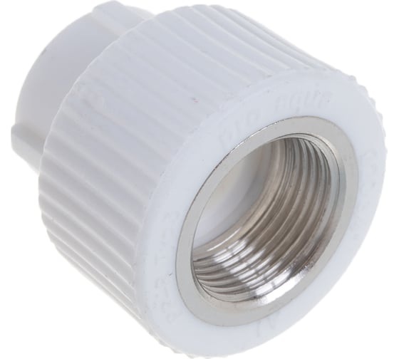 Комбинированная муфта PRO AQUA PP-R ВР белая d-20 мм 3/4" PA22010Pb
