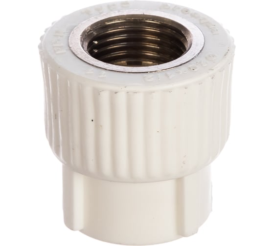 Комбинированная муфта PRO AQUA PP-R ВР Белая 20-1/2 PA22008Pb 1