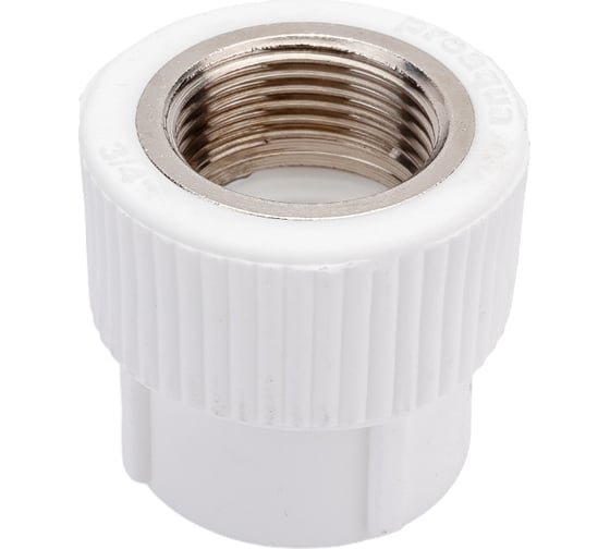 Комбинированная муфта PRO AQUA PP-R ВР белая d-25 мм 3/4" PA22014Pb