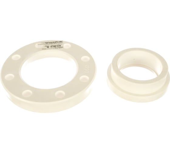 Комплект бурт и фланец PRO AQUA PP-R PN 20 белый 90 мм PA55022b
