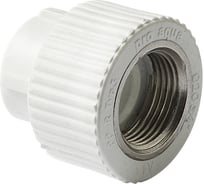 Комбинированная муфта PRO AQUA PP-R ВР белая d-40 мм 1" PA22020b