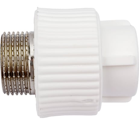 Комбинированная муфта PRO AQUA PP-R НР белая d-20 мм 3/4" PA23010Pb