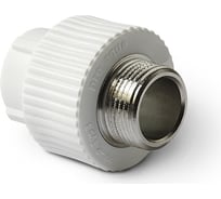 Комбинированная муфта PRO AQUA PP-R НР белая d-25 мм 1/2" PA23012Pb 15791779